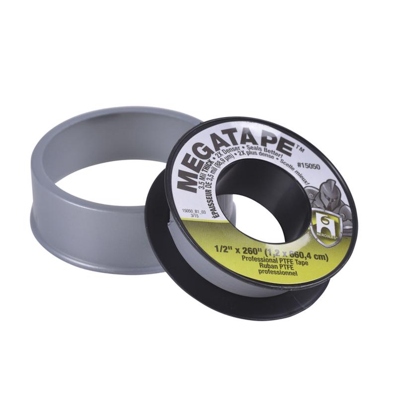 Hercules Megatape Gray 1/2 in. W X 260 in. L PTFE Tape, Pack of 30