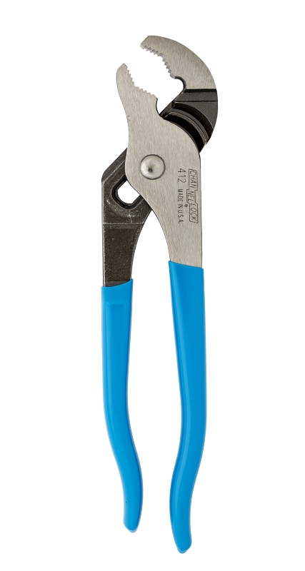 Channellock 412 Tongue and Groove Plier, 6-1/2 in OAL, 0.94 in Jaw Opening, Blue Handle, Cushion Grip Handle