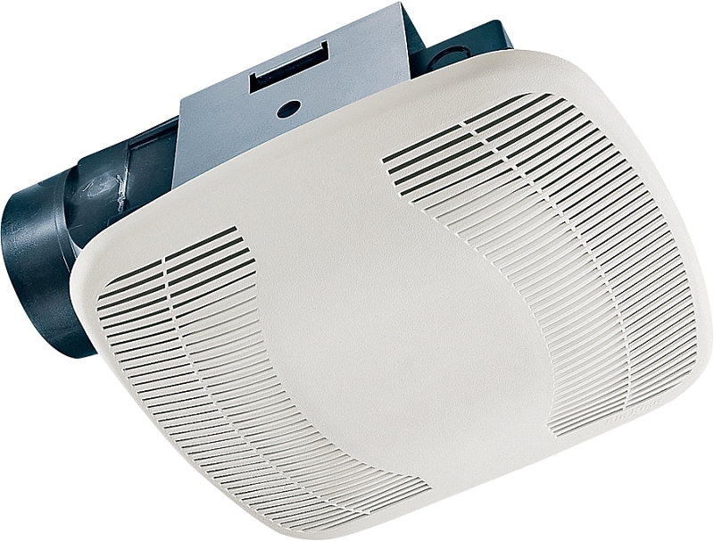 Air King BFQ90 Exhaust Fan, 8-11/16 in L, 9-1/8 in W, 0.5 A, 120 V, 1-Speed, 90 cfm Air, ABS, White