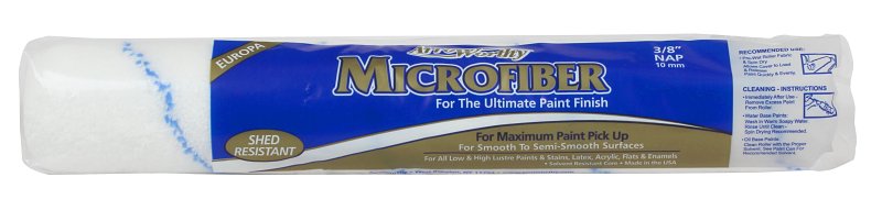 Arroworthy 14MFR3 Roller Cover, 3/8 in Thick Nap, 14 in L, Microfiber Cover, White