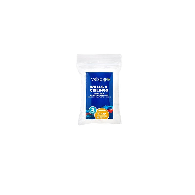 Valspar Walls and Ceiling Series 880420438 Mini Paint Roller Cover, 3/8 in Thick Nap, 4 in L, Acrylic Cover