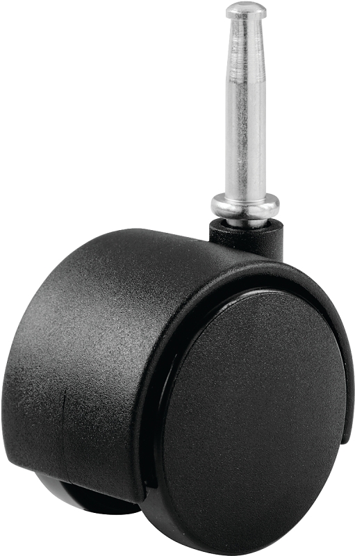 Shepherd Hardware 9402 Twin Wheel Caster, 1-5/8 in Dia Wheel, Nylon Wheel, Black, 40 lb, Plastic Housing Material