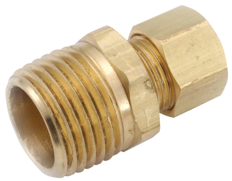 Anderson Metals 750068-0808 Pipe Connector, 1/2 in, Compression x Male, Brass, 200 psi Pressure