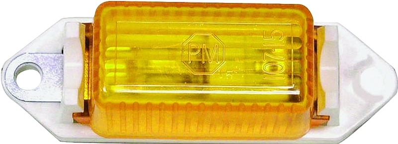 PM V107WA Mini-Lite Side Marker/Clearance Light, 12 V, Incandescent Lamp, Amber Lens, Screw Mounting