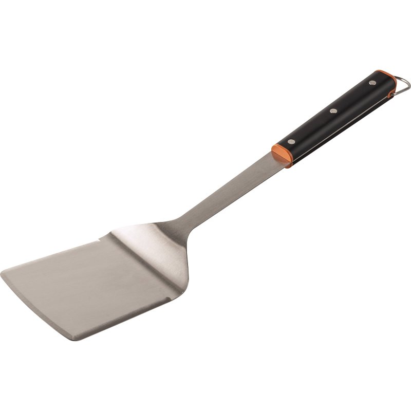 Traeger BAC789 BBQ Spatula, Stainless Steel Blade, Stainless Steel, Teak Wood Handle, 17.13 in OAL