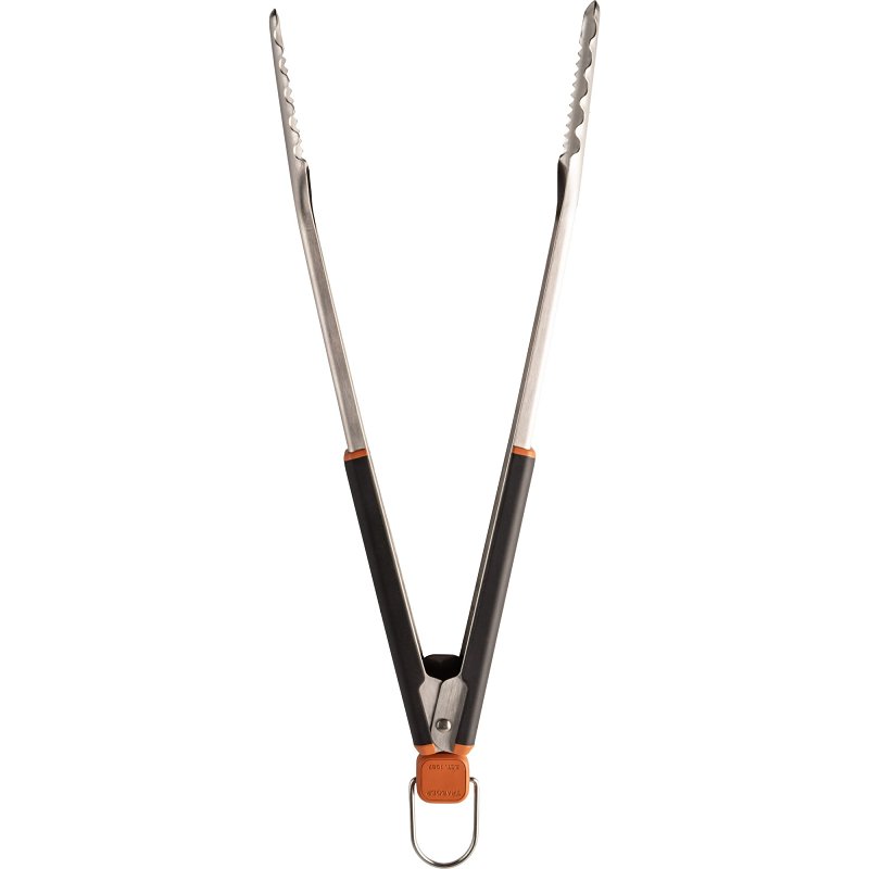 Traeger BAC790 Tongs, Stainless Steel Blade, Teak Wood Handle, 16.54 in OAL