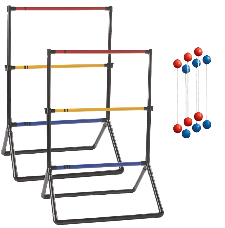 Franklin 53100 Starter Ladder Ball Set, 2-Board, 6-Golf Toss, Blue/Red Tosses, PVC, Blue/Red