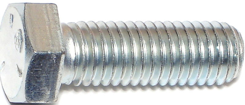 Midwest Fastener 00336 Hex Cap Screw, 1/2-13 Thread, 1-1/2 in OAL, 5 Grade, Steel, Zinc-Plated, SAE Measuring