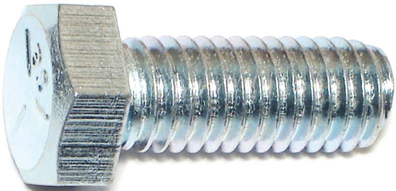 Midwest Fastener 00335 Hex Cap Screw, 1/2-13 Thread, 1-1/4 in OAL, 5 Grade, Steel, Zinc-Plated, SAE Measuring