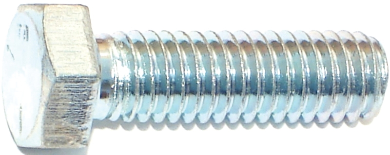 Midwest Fastener 00295 Hex Cap Screw, 3/8-16 Thread, 1-1/4 in OAL, 5 Grade, Steel, Zinc-Plated, SAE Measuring