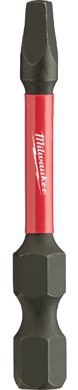 Milwaukee SHOCKWAVE 48-32-4772 Impact-Duty Power Screwdriver Bit, #2 Drive, Square Recess Drive, 1/4 in Shank, Hex Shank, Pack of 25