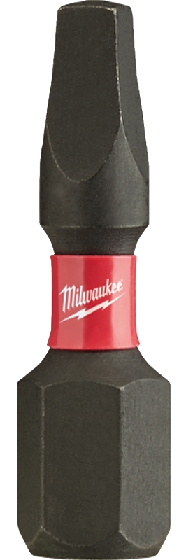 Milwaukee SHOCKWAVE 48-32-4722 Impact-Duty Screwdriver Insert Bit, #2 Drive, Square Recess Drive, 1/4 in Shank, 1 in L, Pack of 25
