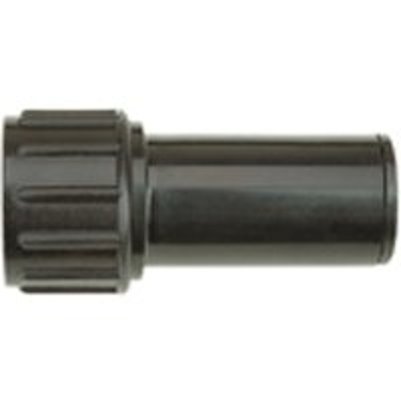 Raindrip R327CT Hose Adapter, 3/4 x 5/8 in Connection, Hose Swivel x Compression, Plastic, Black
