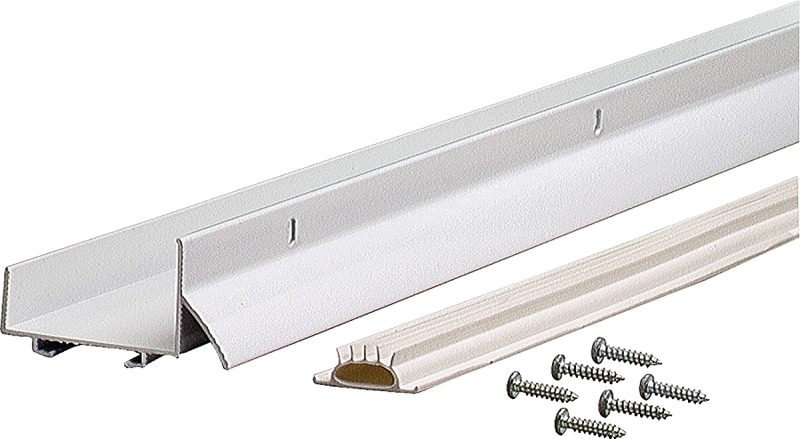 M-D DB003 Series 69570 Door Bottom with Drip Cap, 36 in L, 2-1/4 in W, 1-3/8 in H, Aluminum, White