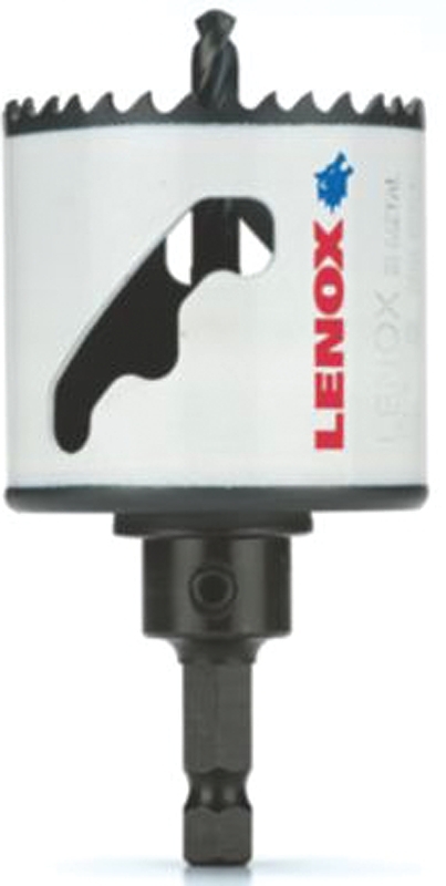 Lenox Speed Slot 1772779 Hole Saw, 2 in Dia, 1-9/16 in D Cutting, 1/4 in Arbor, 4/5 TPI, HSS Cutting Edge