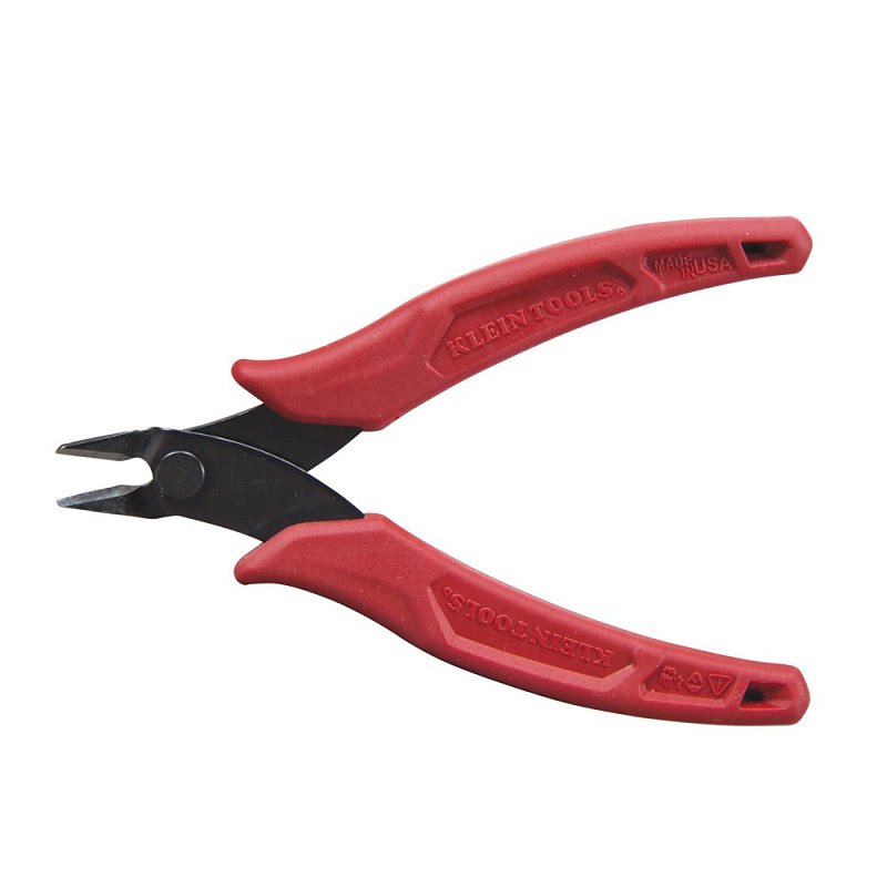 Klein Tools D275-5 Cutting Plier, 5.05 in OAL, 16 AWG Cutting Capacity, 0.2 in Jaw Opening, Red Handle, 0.26 in W Jaw