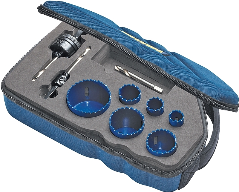 Irwin 3073003 Hole Saw Electrician's Kit, 9-Piece, Bi-Metal