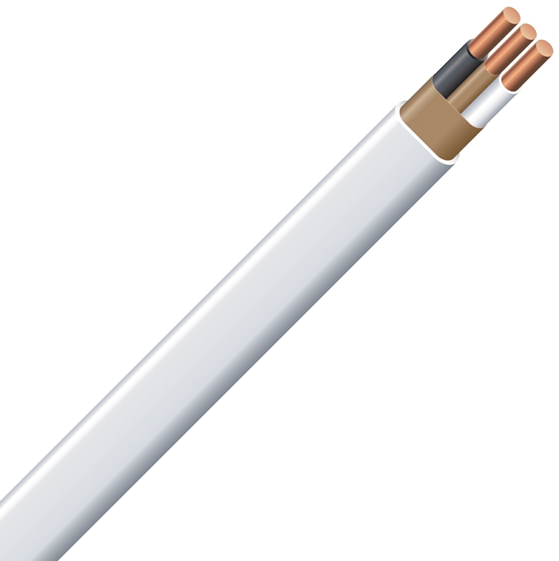 Romex 14/2NM-WGX100 Building Wire, 14 AWG Wire, 2-Conductor, 100 ft L, Copper Conductor, PVC Insulation, Nylon Sheath