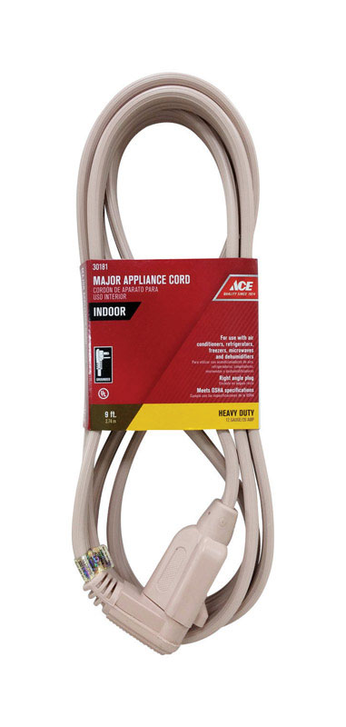 Ace 12/3 SPT-3 120 V 9 ft. L Appliance Cord
