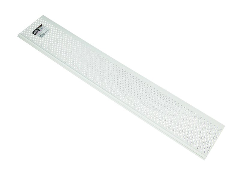 Amerimax 86370 Gutter Filter, 3 ft L, 6 in W, PVC, White, Snap-In Mounting