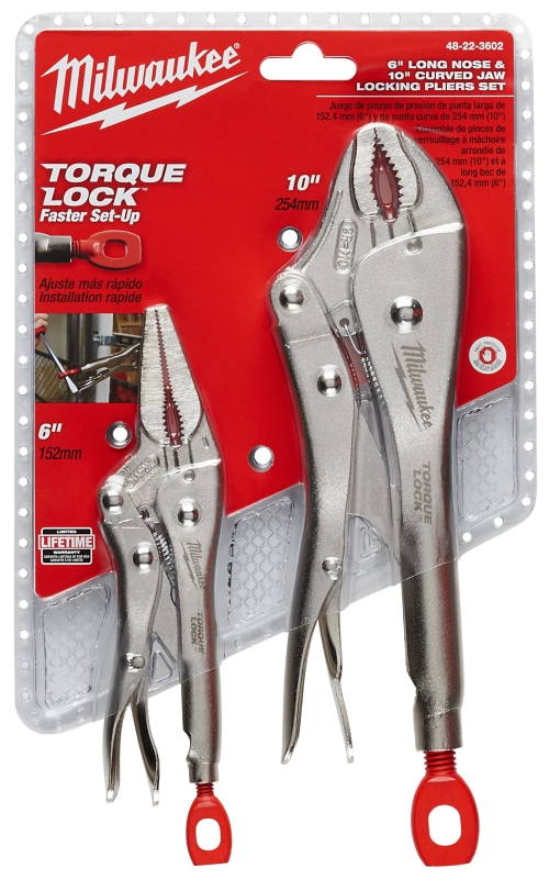 Milwaukee 48-22-3602 Locking Plier Set, Steel, Silver