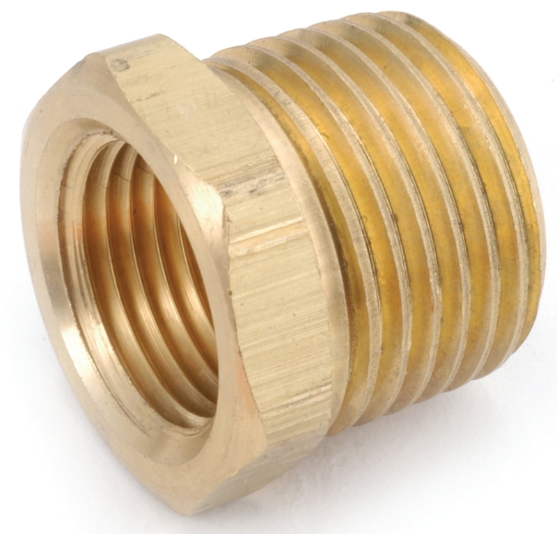 Anderson Metals 756110-0804 Hex Pipe Bushing, 1/2-14 x 1/4-18 in, MNPT x FNPT, 1000 psi Pressure