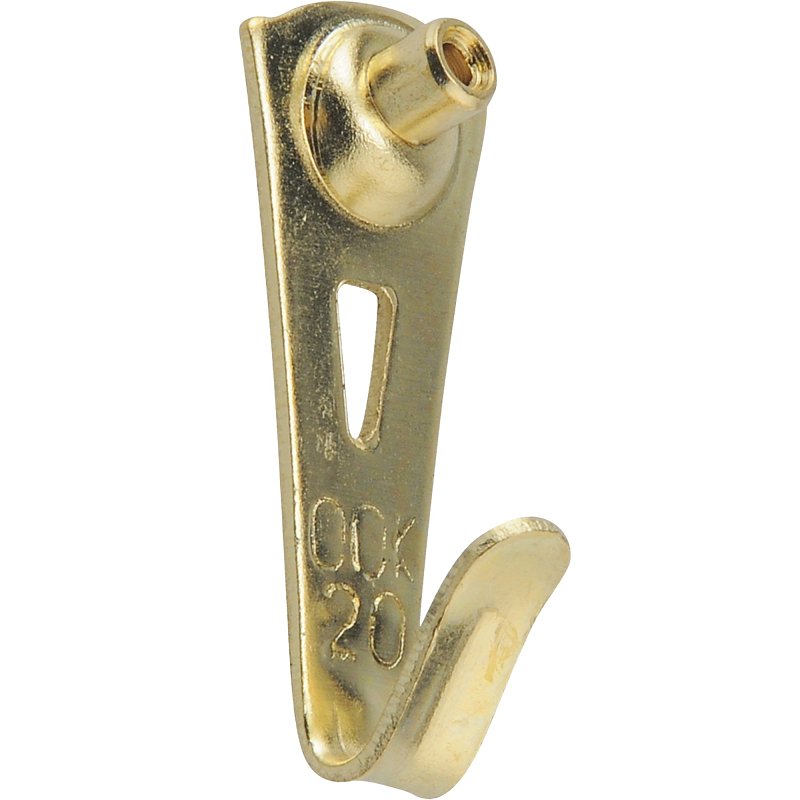 OOK 50673 Professional Picture Hook, 20 lb, Alloy Steel/Brass, Multi-Color, Wall Mounting