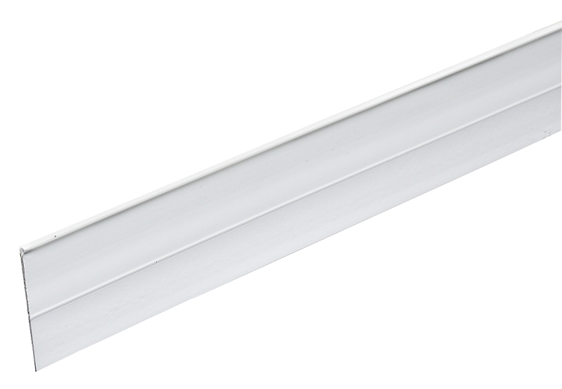Frost King DS101WH Door Sweep, 36 in L, 1-1/2 in W, Vinyl Flange, Vinyl Insert