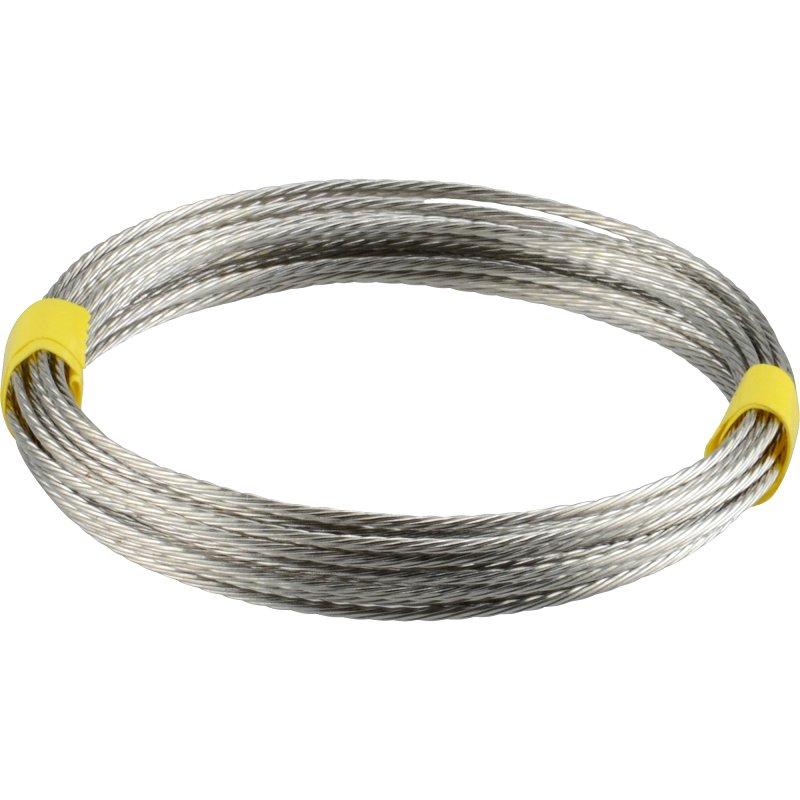 OOK 50165 Mirror Hanging Cord, 20 lb, Stainless Steel, White
