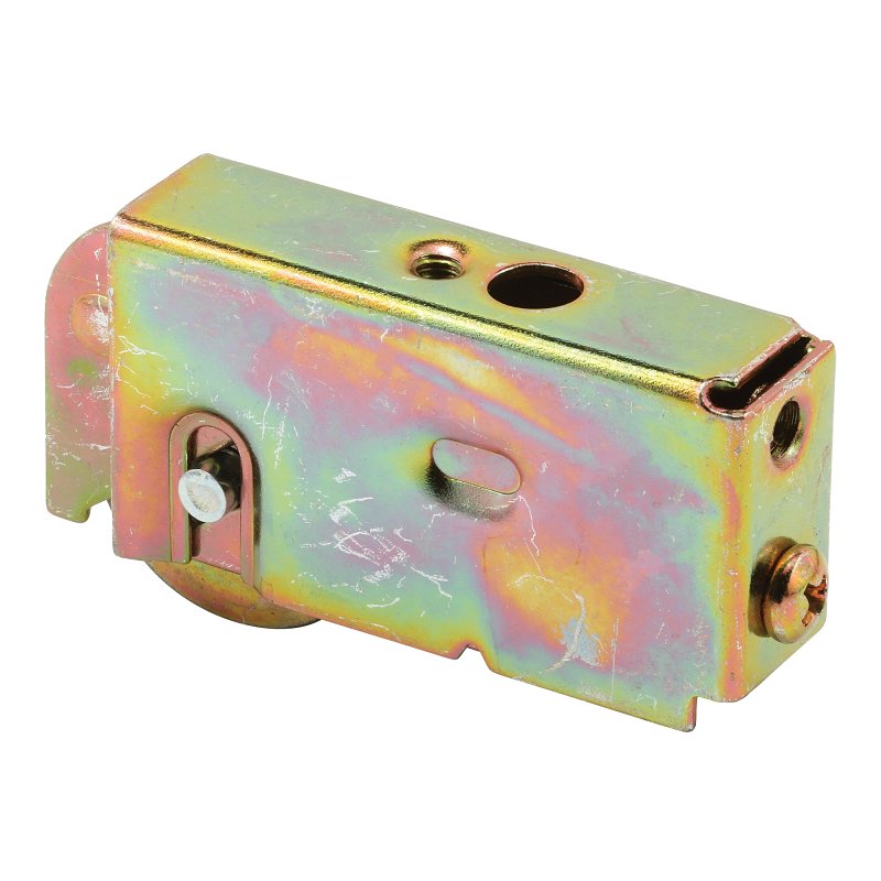 Prime-Line D 1723 Roller Assembly, 1-1/4 in Dia Roller, 5/16 in W Roller, Steel, 1-Roller, Plain Back Mounting