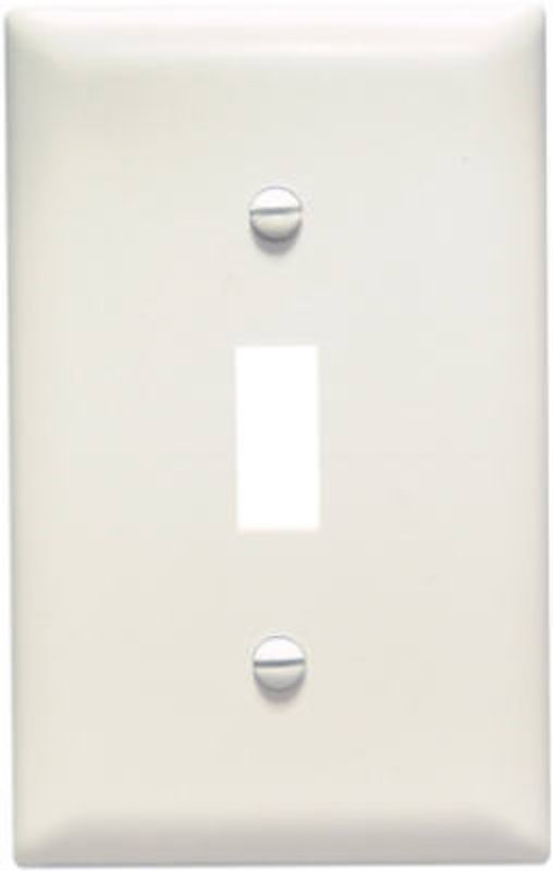 Pass & Seymour TradeMaster TP Series TP1LACP10 Wallplate, 4-11/16 in L, 2.937 in W, 1-Gang, Nylon, Light Almond, Matte