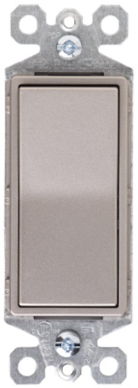 Pass & Seymour radiant TM873NICC10 Paddle Switch, 15 A, 120/277 VAC, SPDT, Back Wire, Push Wire, Side Wire Terminal