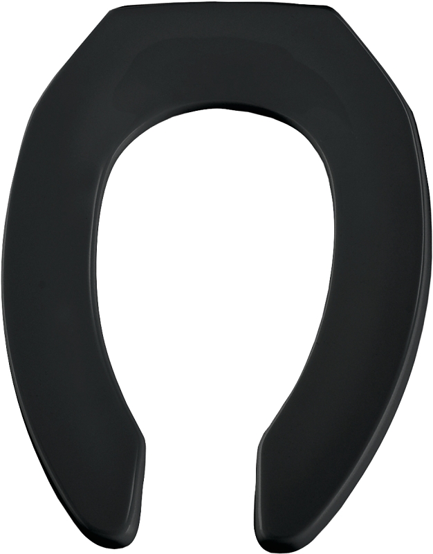 Bemis 1955CT-047 Toilet Seat, Elongated, Plastic, Black, Sta-Tite Hinge