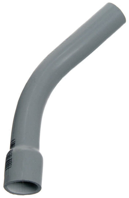 Carlon UA7AKB-CAR Elbow, 2-1/2 in Trade Size, 45 deg Angle, SCH 40 Schedule Rating, PVC, Bell, Gray