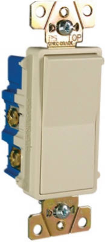 Pass & Seymour radiant TM874LACC6 Decorator Paddle Switch, 15 A, 120/277 VAC, 3-Way, Thermoplastic Housing Material