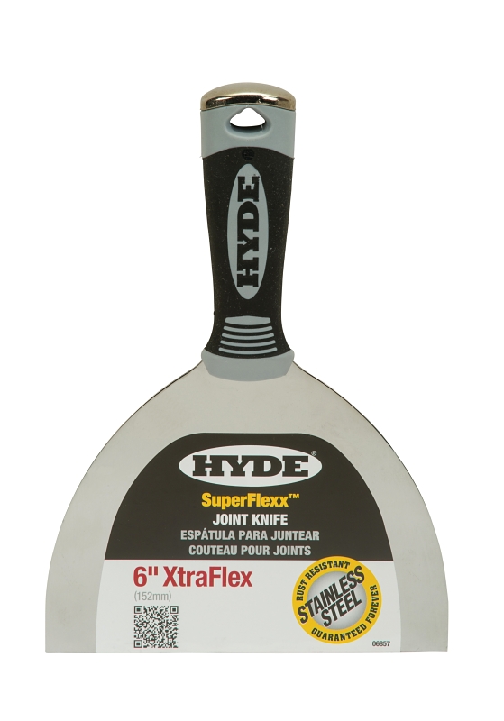 Hyde SuperFlexx 06857 Joint Knife, 6 in W Blade, Stainless Steel Blade, Flexible Blade, Overmold Comfort Grip Handle, Pack of 5