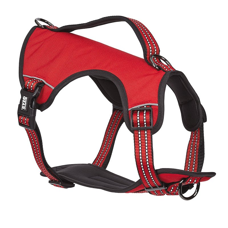 Guardian Gear ZA0031 20 83 Reflective Harness, 24 to 35 in, Fastening Method: O-Ring Strap, Nylon Harness, True Red