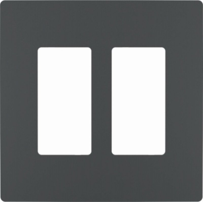 Pass & Seymour radiant Series RWP262GCC6 Wallplate, 4-1/2 in L, 4.96 in W, 2-Gang, Polycarbonate, Graphite, Metallic