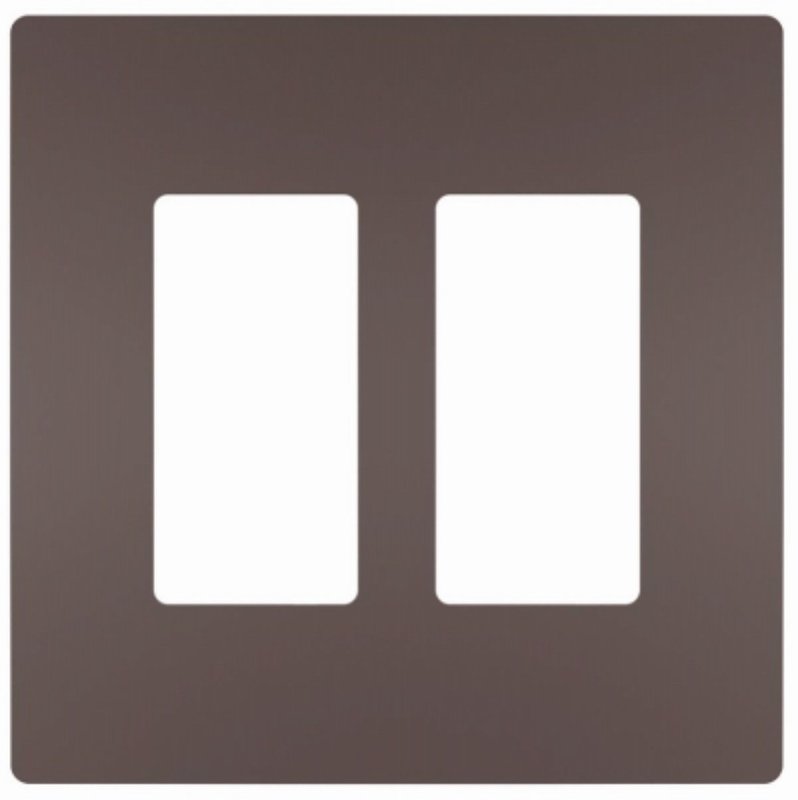 Pass & Seymour radiant Series RWP262DBCC6 Wallplate, 4-1/2 in L, 4.96 in W, 2-Gang, Polycarbonate, Dark Bronze