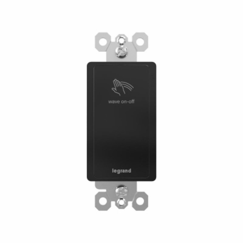 Legrand Wave RSWV203CCV4 Radiant Decorator Switch, 20 A, 120 V, 3-Way, Thermoplastic, Black