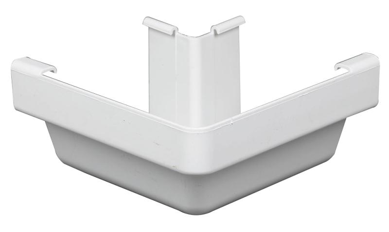 Amerimax M0503 Outside Corner, 5 in Gutter, Vinyl, White
