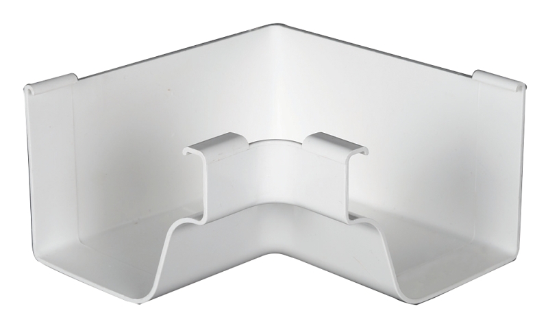 Amerimax M0504 Inside Corner, 5 in Gutter, Vinyl, White