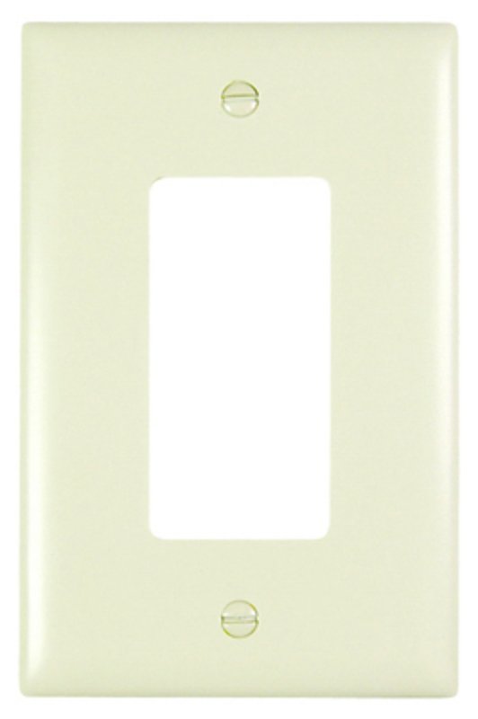 Pass & Seymour TradeMaster TPJ Series TPJ26LA Wallplate, 5-1/16 in L, 3-5/16 in W, 1-Gang, Nylon, Light Almond, Matte