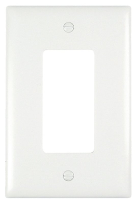 Pass & Seymour TradeMaster TPJ Series TPJ26W Wallplate, 5-1/16 in L, 3-5/16 in W, 1-Gang, Nylon, White, Matte