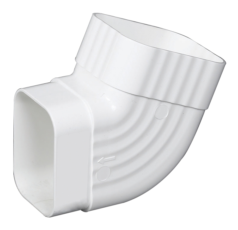 Amerimax M0728 Elbow, Vinyl, White