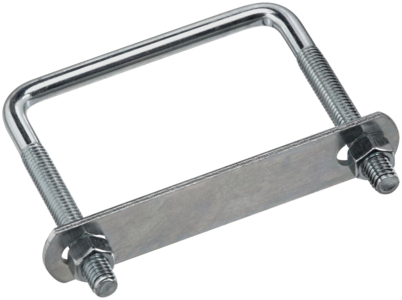 National Hardware N244-996 Square U-Bolt, 3/8-16 Thread, 2-3/4 in L Thread, Steel, Zinc-Plated