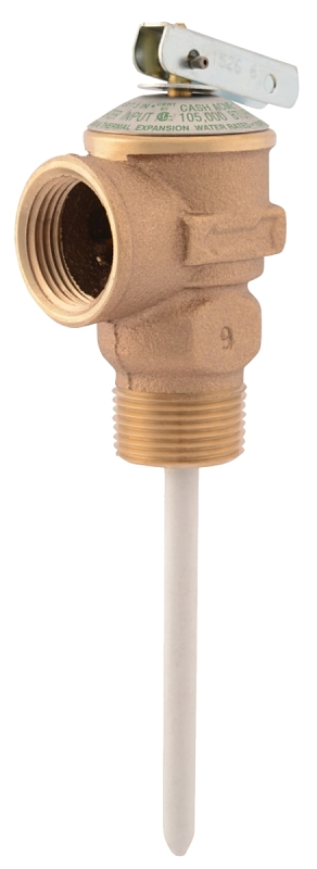 Cash Acme NCLX-5 Series 23576-0150 Relief Valve, 3/4 in, MNPT x FNPT, Bronze Body