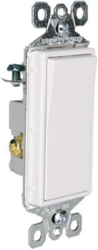 Pass & Seymour radiant TM873WSLCC10 Paddle Switch, 15 A, 120/277 V, 3-Way, Back Wire, Push Wire, Side Wire Terminal