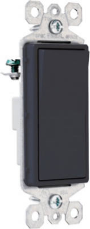 Pass & Seymour radiant TM870BKCC10 Decorator Paddle Switch, 15 A, 120/277 VAC, SPST, Thermoplastic Housing Material