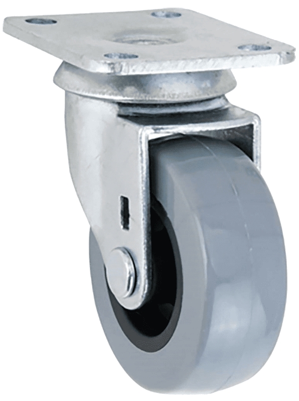 Shepherd Hardware G1 Series 3541 Medium-Duty Caster, 2 in Dia Wheel, TPU Wheel, Gray, 88 lb